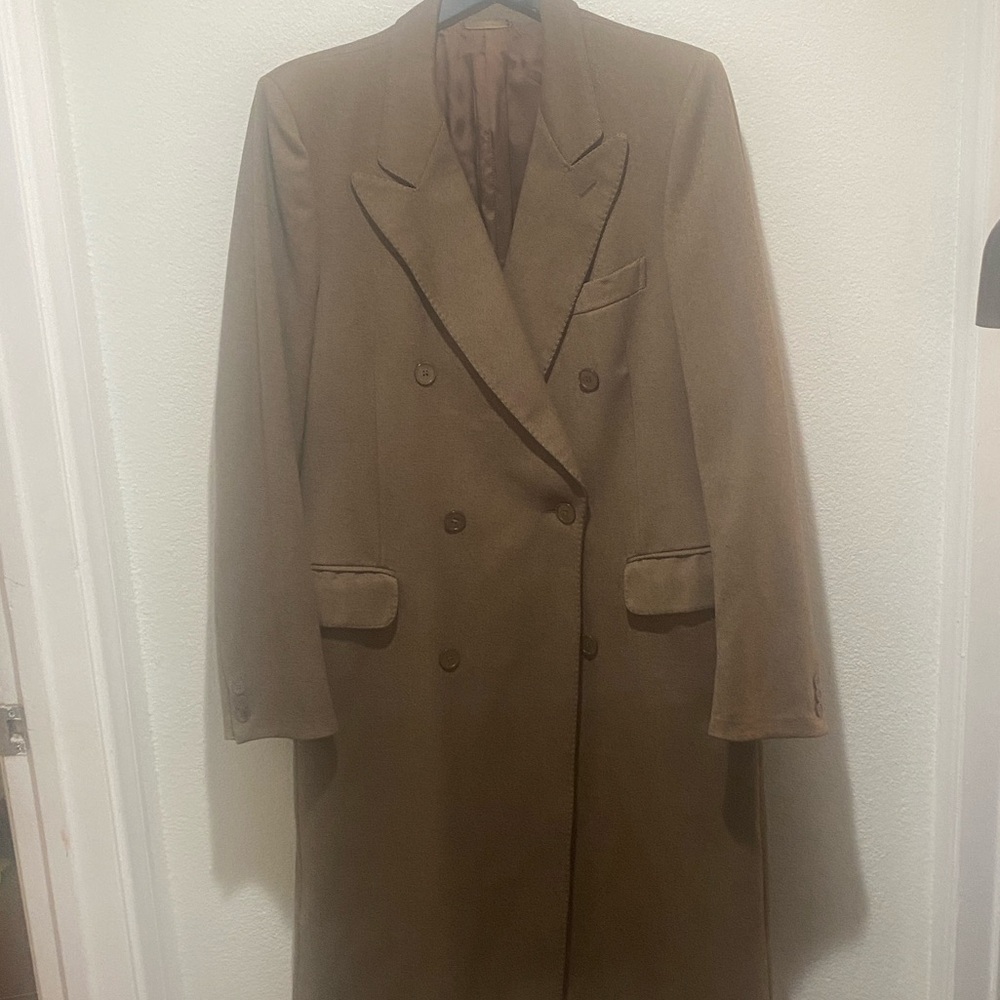 80% OFF Pietro Vanni OverCoat double breasted Roma Italy virgin lambswool